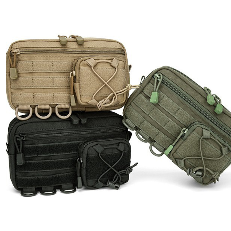 Edc Carry Belt Pouch - Tactisch Molle horizontaal beheerdertasje met trekkoord