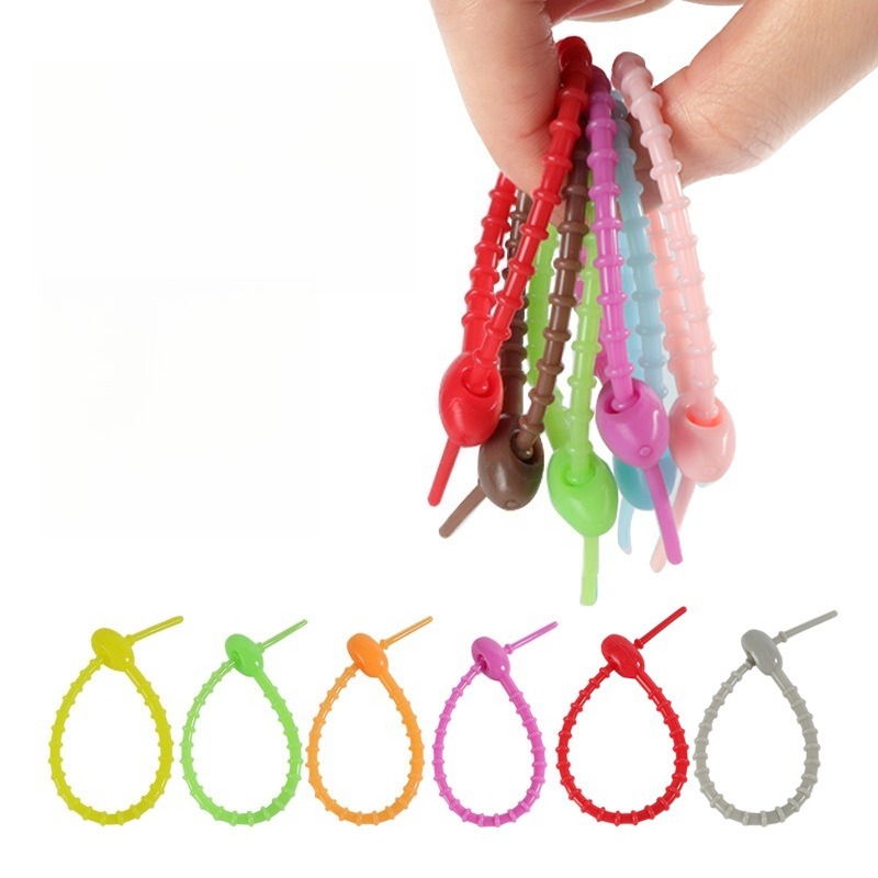 Cable Winder Keychain - willekeurige kleur 5 stuks multifunctionele siliconen