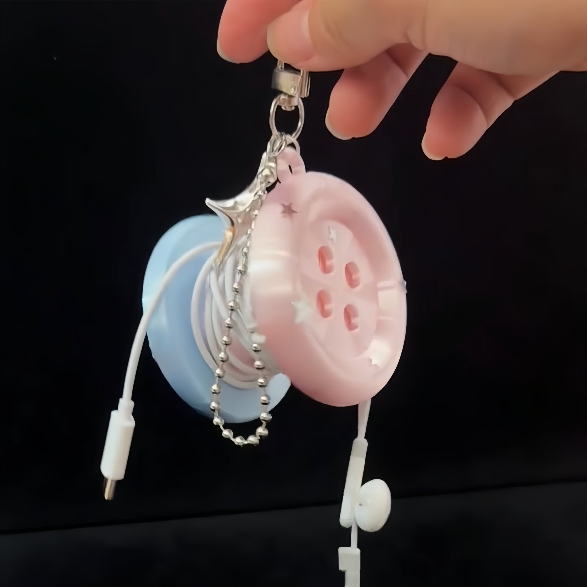 3D Kawaii Ronde Knop Ster Sleu - Cable Winder Keychain recensie en prijs