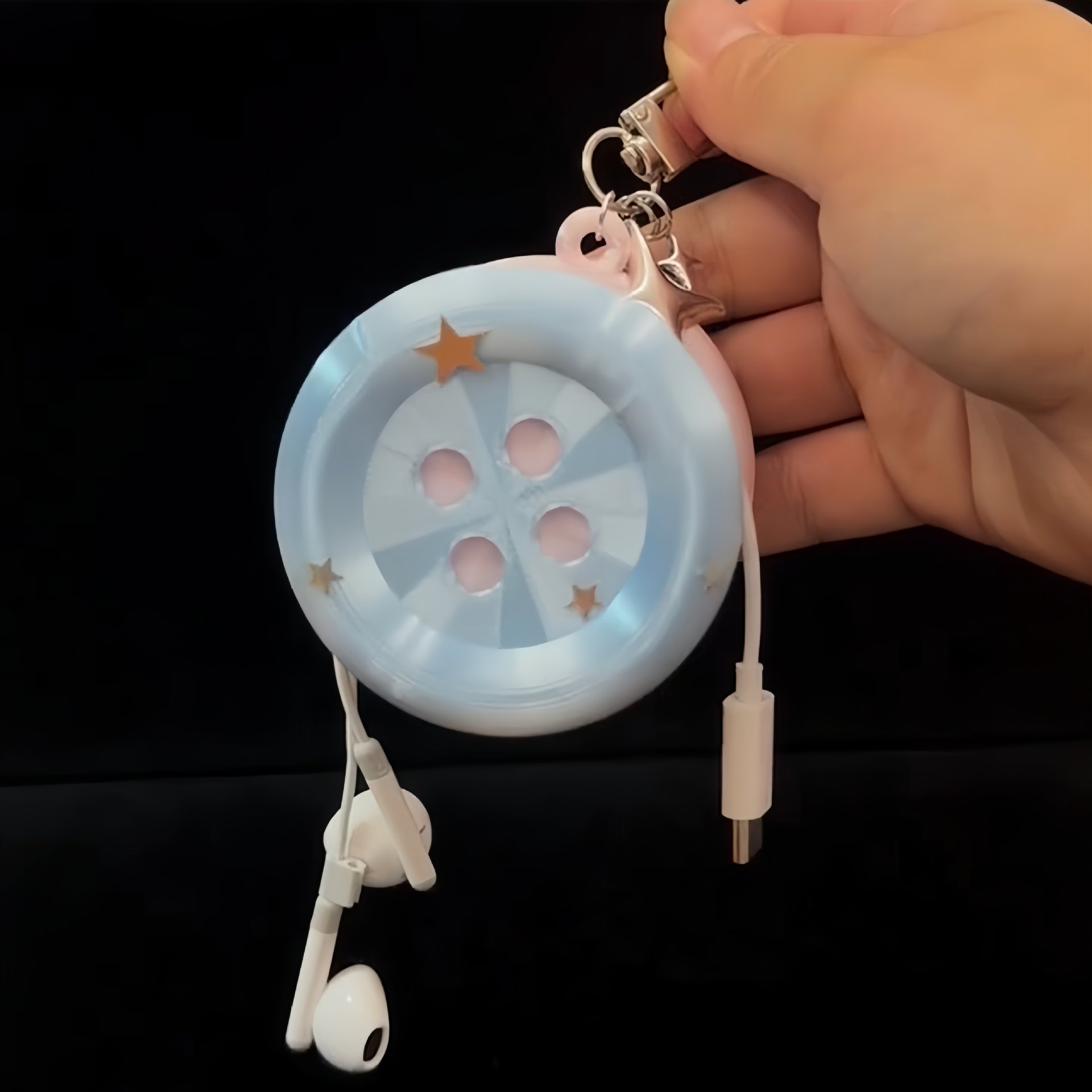 3D Kawaii Ronde Knop Ster Sleu - Cable Winder Keychain recensie en prijs