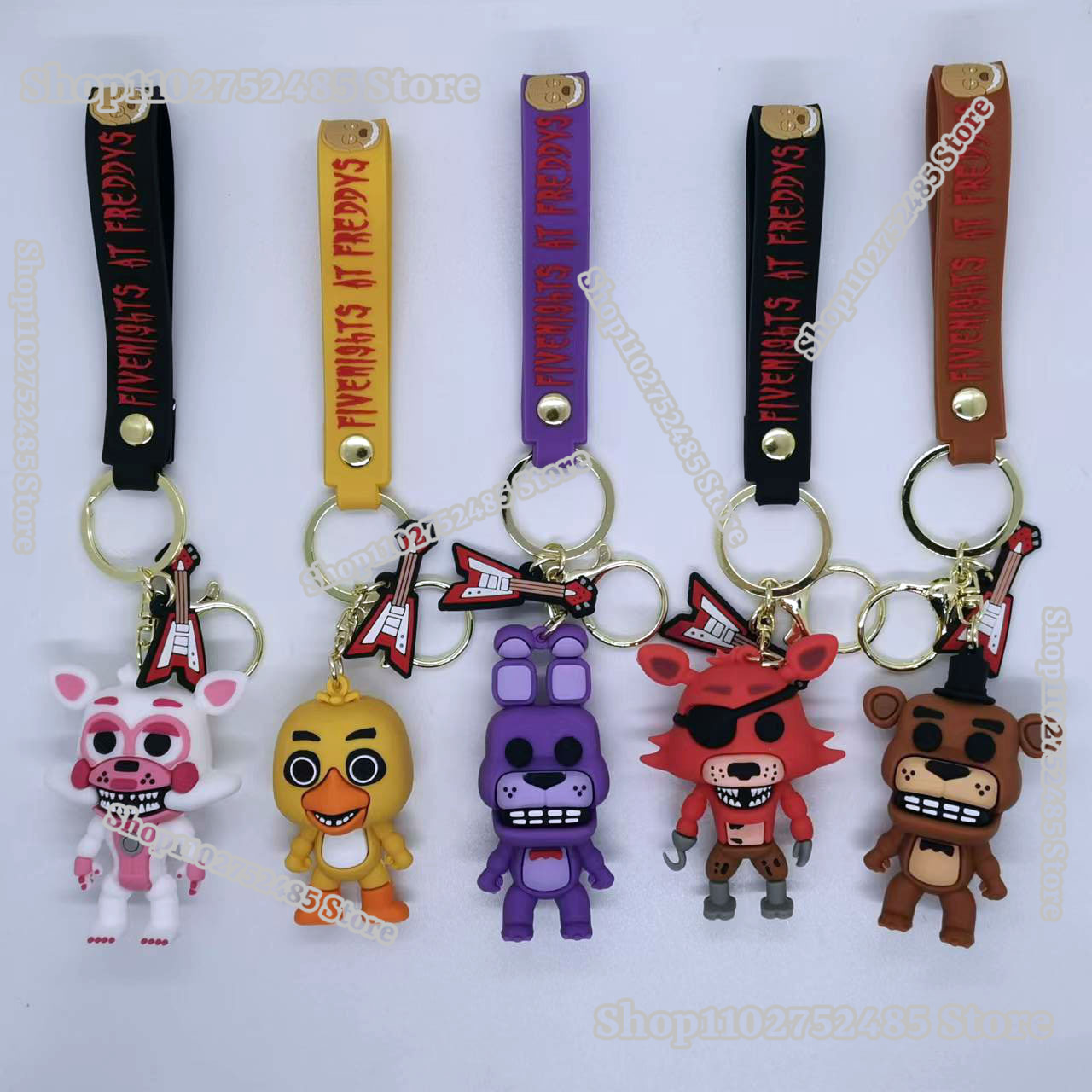 5 stuks Cartoon Anime FNAF Fig - Carabiner Keychain recensie en prijs