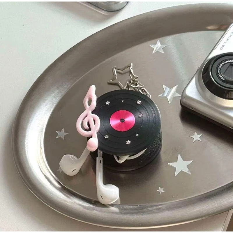 Koreaanse retro vinylplaat hoo - Cable Winder Keychain recensie en prijs