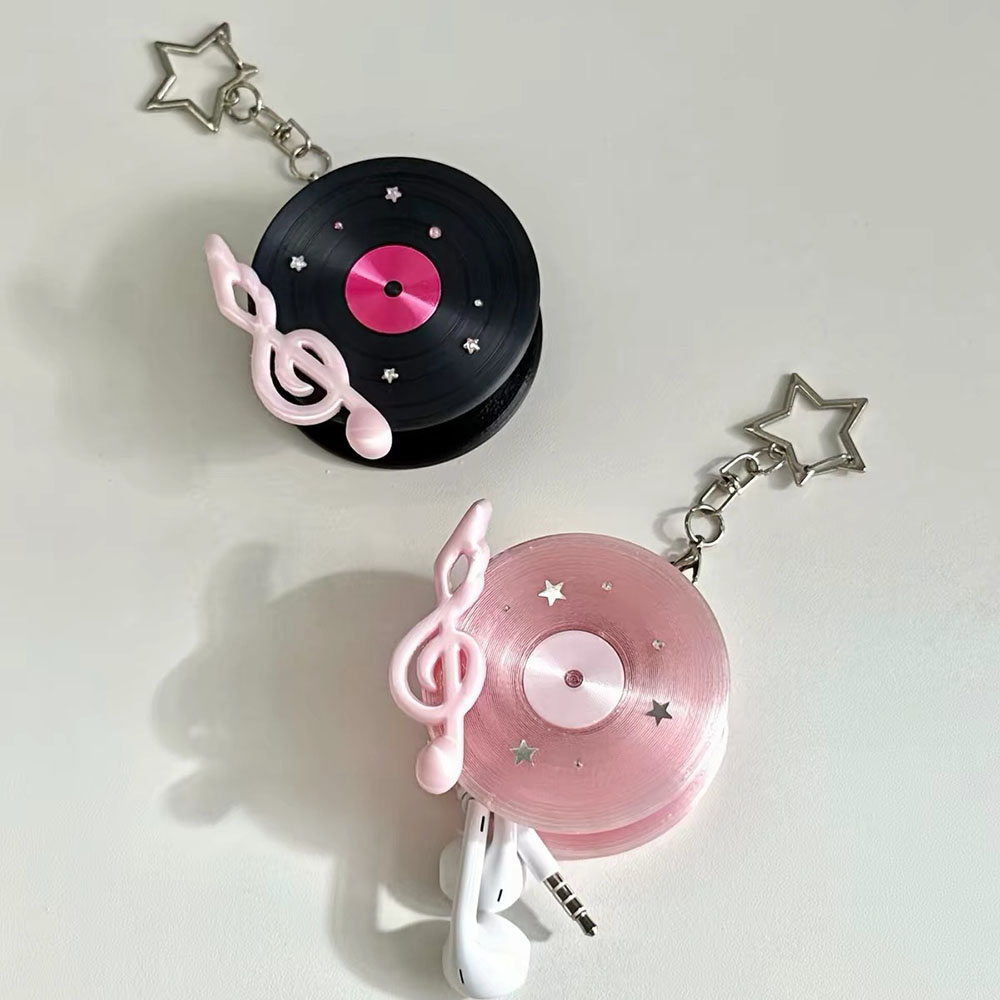 Kawaii vinylplaten-kabeloproll - Cable Winder Keychain recensie en prijs